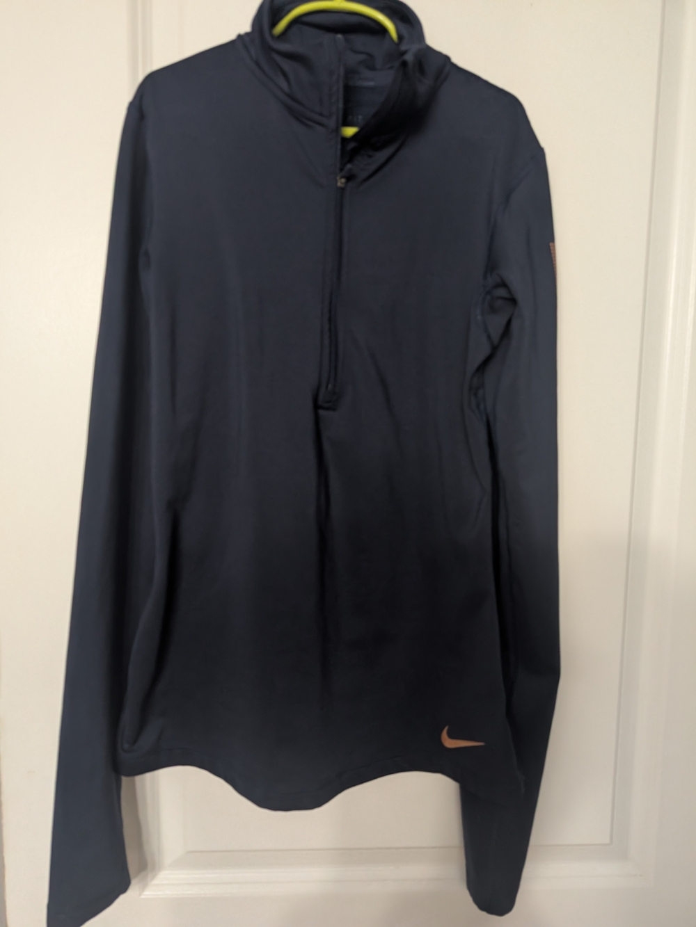 Nike Navy Dri-FIT Long-Sleeve Quarter-Zip Jacket Size S